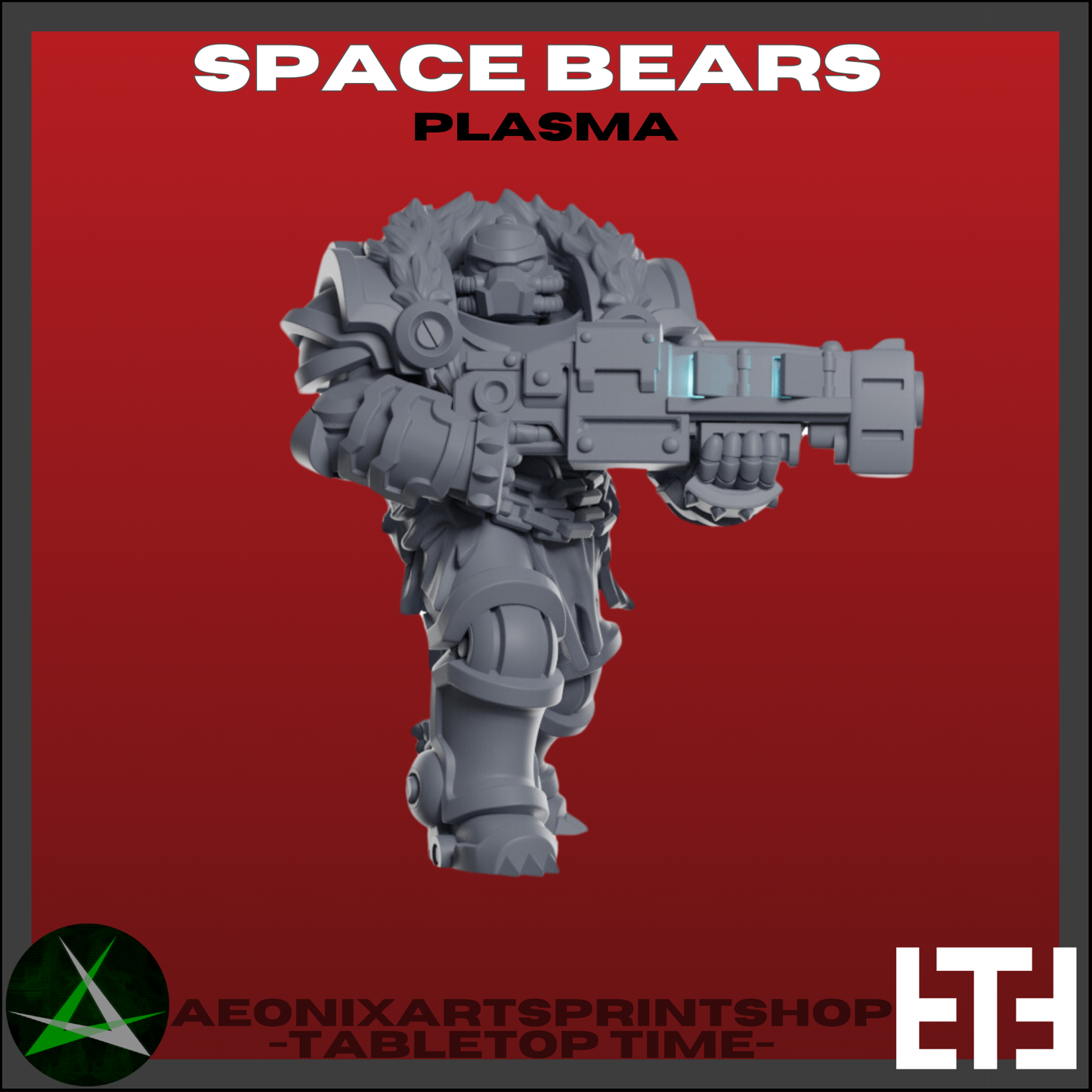 Heavy Makwa Marines Squad | Space Bears (10) - MKX Prime Brothers - Tabletop Time - 3d Printed Mini Marines