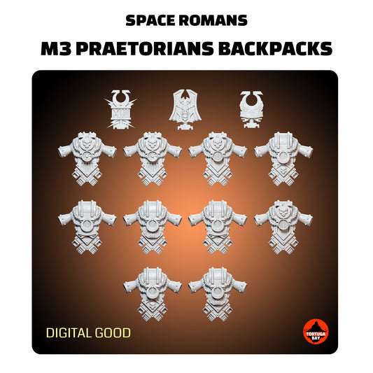 M3 Praetorians Backpacks | Galaxy Marines Bits (10) - MKIII Battle Brothers- Tortugabay - 3d Printed Mini Marines