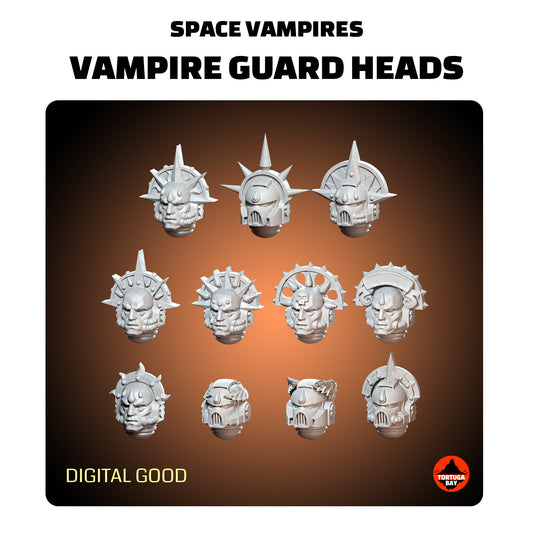 M7 Vampire Guard Helmets | Galaxy Marines Bits (11) - MKVII Battle Brothers - Tortugabay - 3d Printed Mini Marines