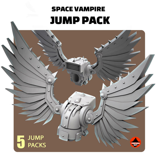 Vampire Wings Jump Packs | Galaxy Marines Bits (5) - Battle Brothers - Tortugabay - 3d Printed Mini Marines