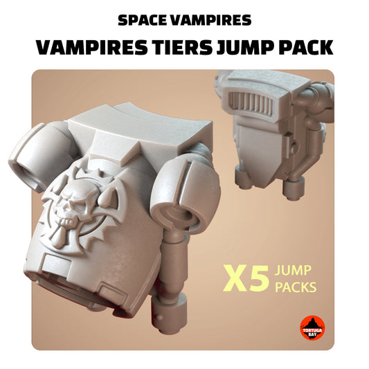 Vampire Tiers Jump Packs | Galaxy Marines Bits (5) - Battle Brothers - Tortugabay - 3d Printed Mini Marines