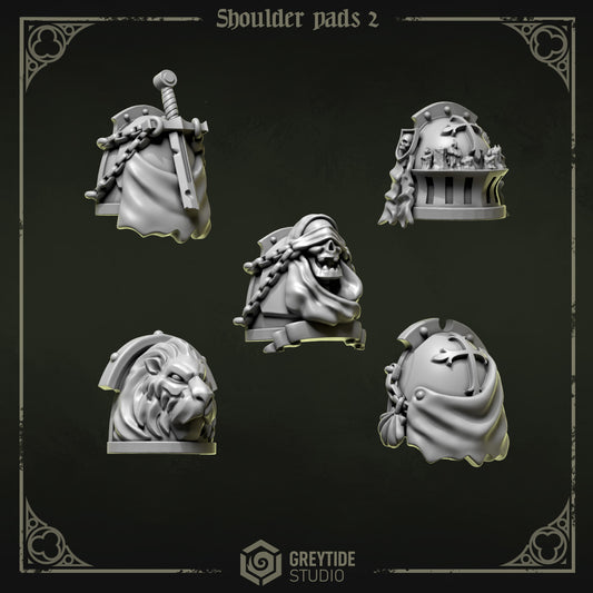 Shoulder Pads 2 Eternal Pilgrims | (5) - Battle Brothers - Greytide - Miniatures
