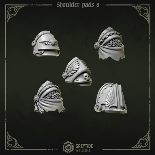 Shoulder Pads 8 Eternal Pilgrims | (5) - Battle Brothers - Greytide - Miniatures