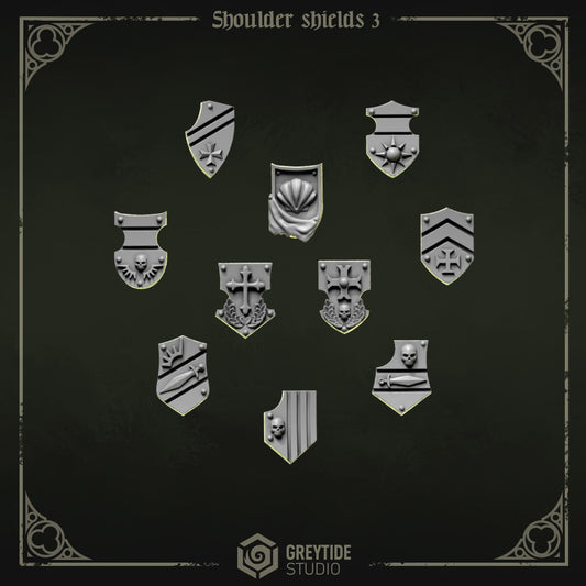 Should Shields 3 Eternal Pilgrims | Battle Brothers - Greytide - Miniatures