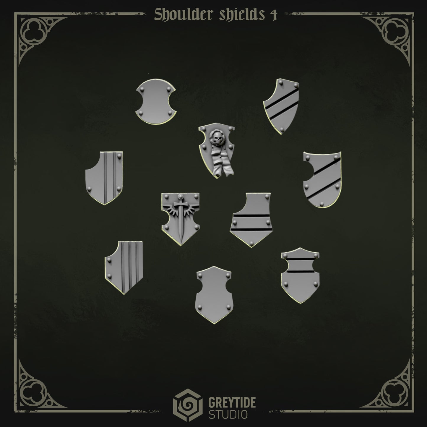 Should Shields 4 Eternal Pilgrims | Battle Brothers - Greytide - Miniatures