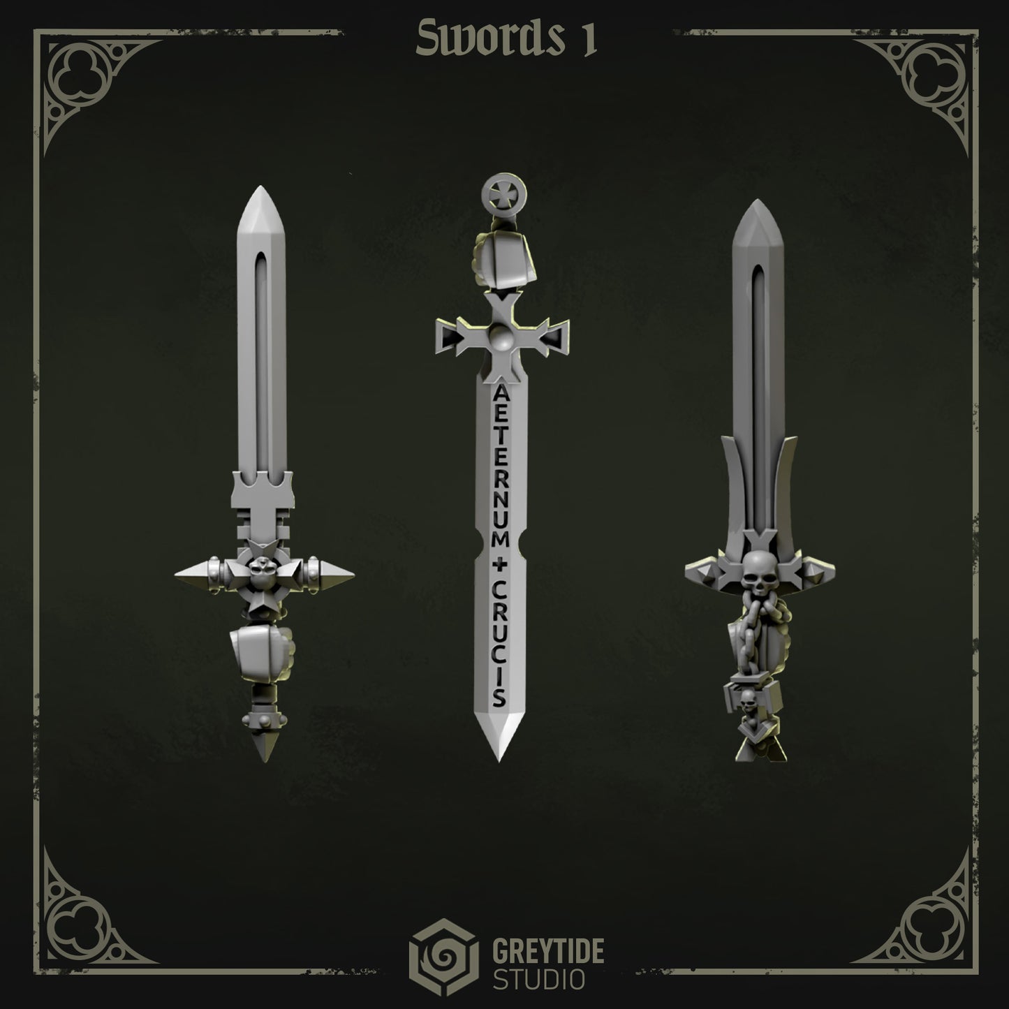 Swords 1 Eternal Pilgrims | (3) - Battle Brothers - Greytide - Miniatures