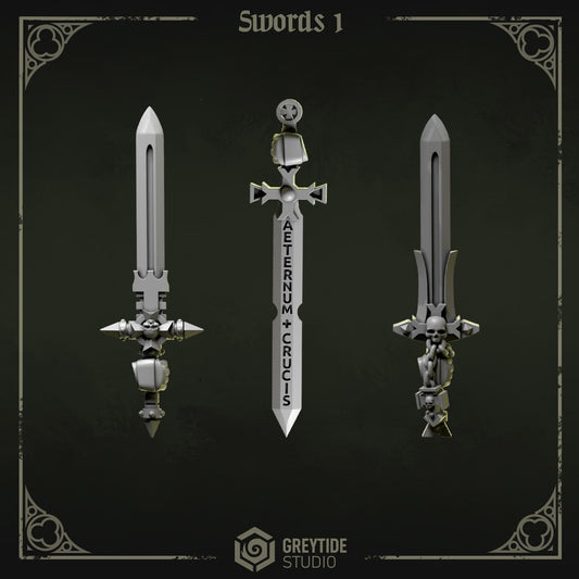Swords 1 Eternal Pilgrims | (3) - Battle Brothers - Greytide - Miniatures