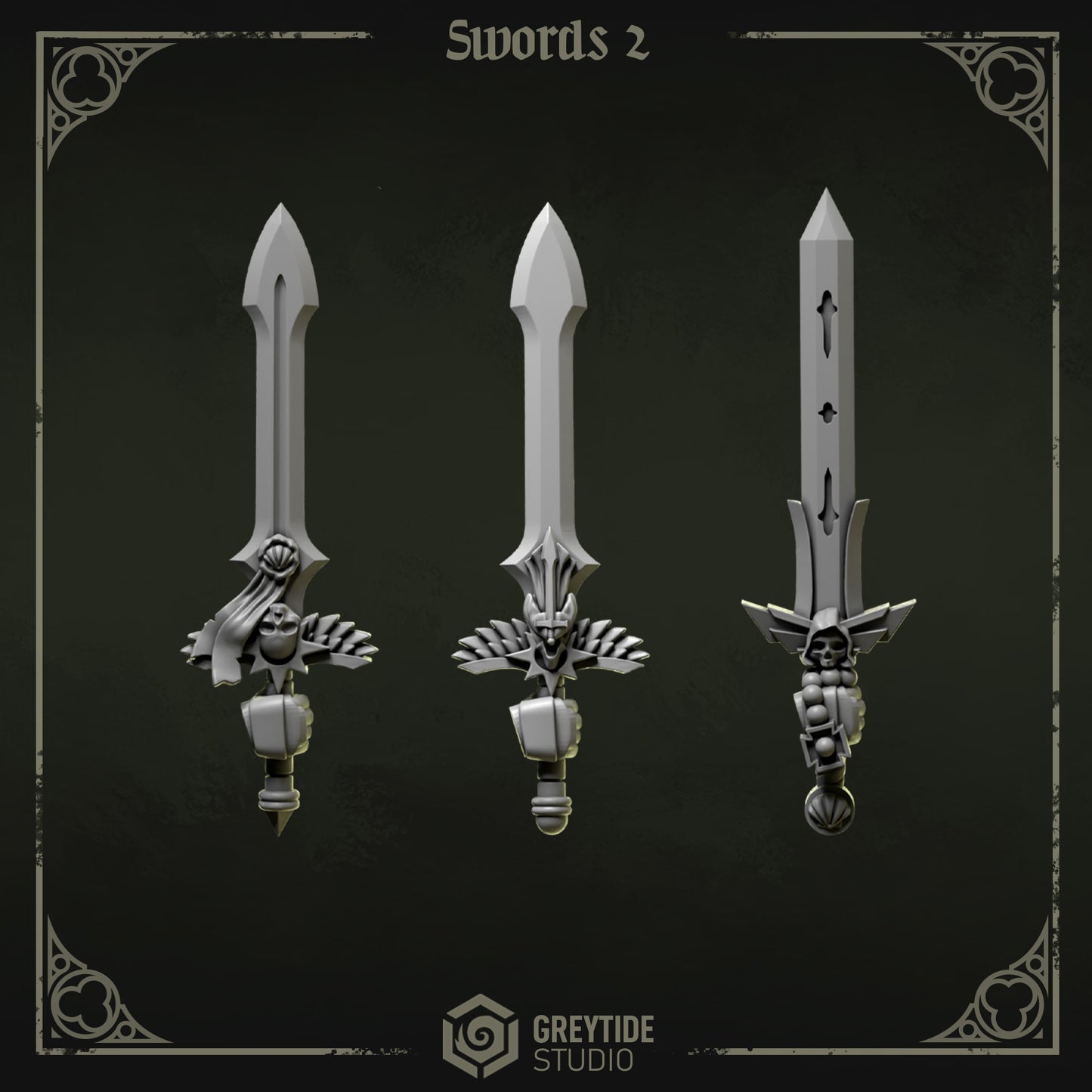 Swords 2 Eternal Pilgrims | (3) - Battle Brothers - Greytide - Miniatures