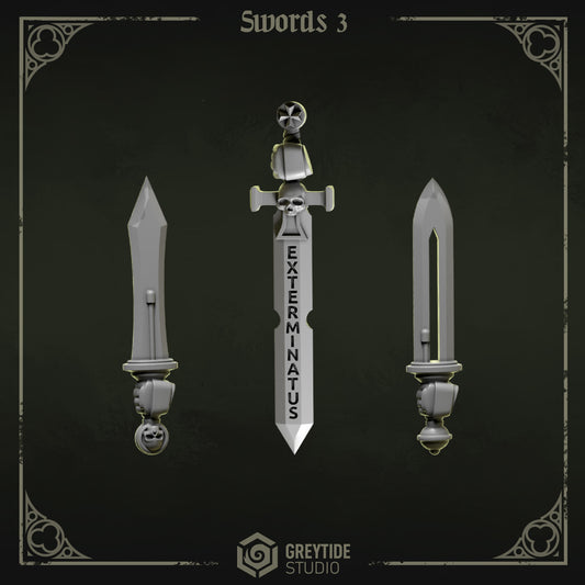 Swords 3 Eternal Pilgrims | (3) - Battle Brothers - Greytide - Miniatures