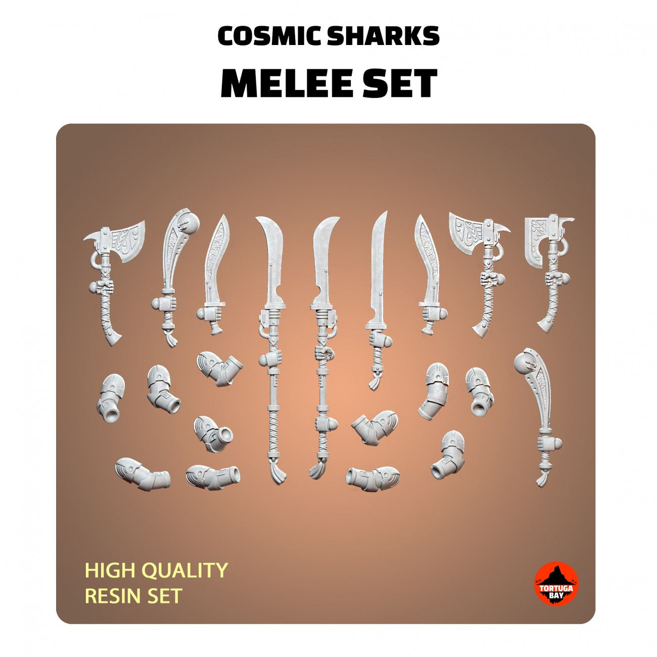 M6 Sharks Upgrade Weapons Set | Galaxy Marine Legions Bits (10) - Battle Brothers - Tortugabay - 3d Printed Mini Marines