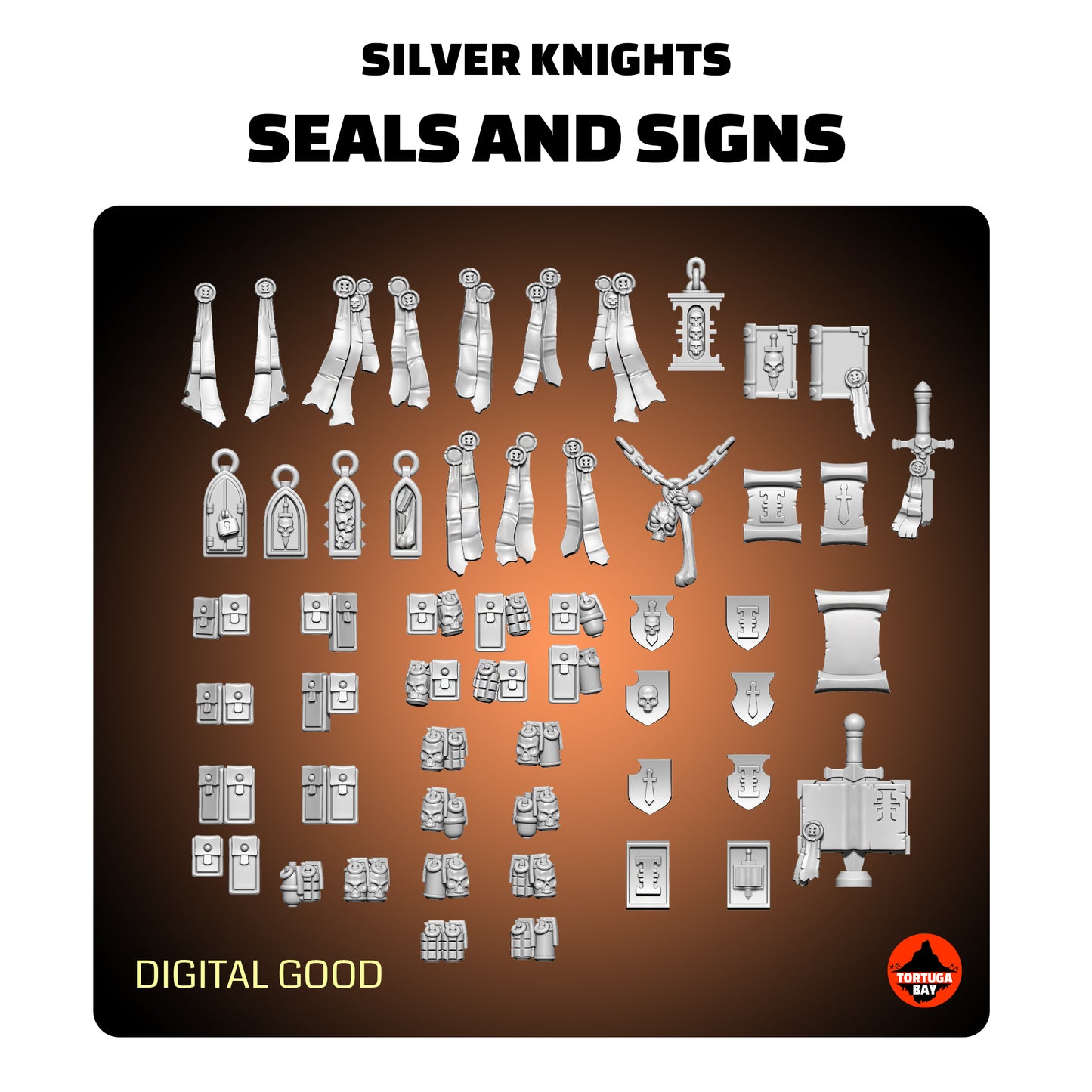 Seals and Signs Upgrade set | Galaxy Marine Accessory Bits - Battle Brothers - Tortugabay - 3d Printed Mini Marines