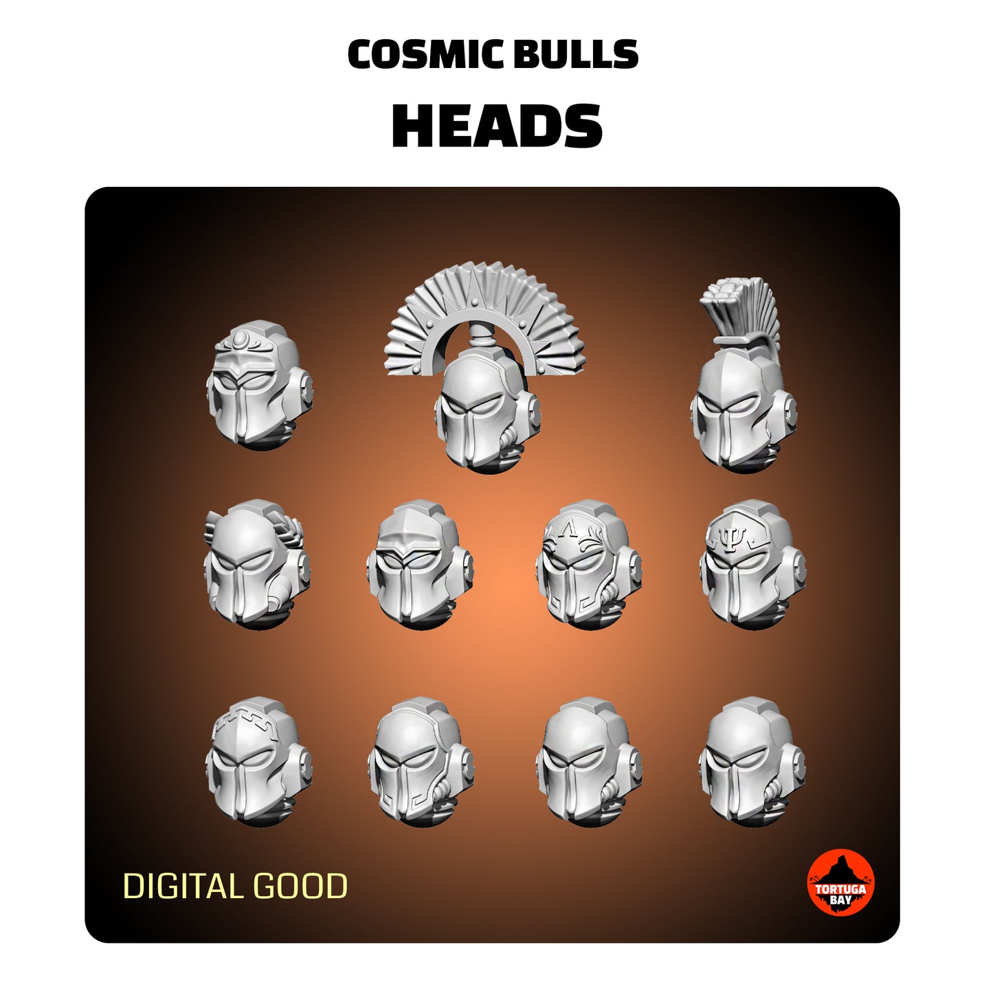 M8 Cosmic Bulls Helmets | Galaxy Marines Bits (11) - MKVIII Battle Brothers - Tortugabay - 3d Printed Mini Marines