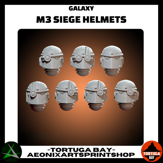 M3 Ancient Siege Helmets | Galaxy Marines Bits (10) - MKIII Battle Brothers- Tortugabay - 3d Printed Mini Marines