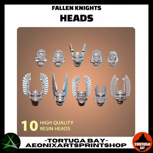 M6 Fallen Knights Helmets | Galaxy Marines Bits (11) - MKVI Battle Brothers - Tortugabay - 3d Printed Mini Marines