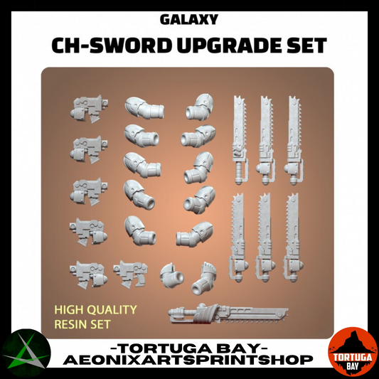 M7 Chain Swords | Galaxy Marines Bits (10) - MKIV Battle Brothers - Tortugabay - 3d Printed Mini Marines