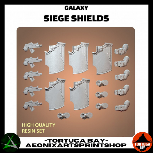 M3 Siege Shields | Galaxy Marines Bits (10) - MKIII Battle Brothers - Tortugabay - 3d Printed Mini Marines