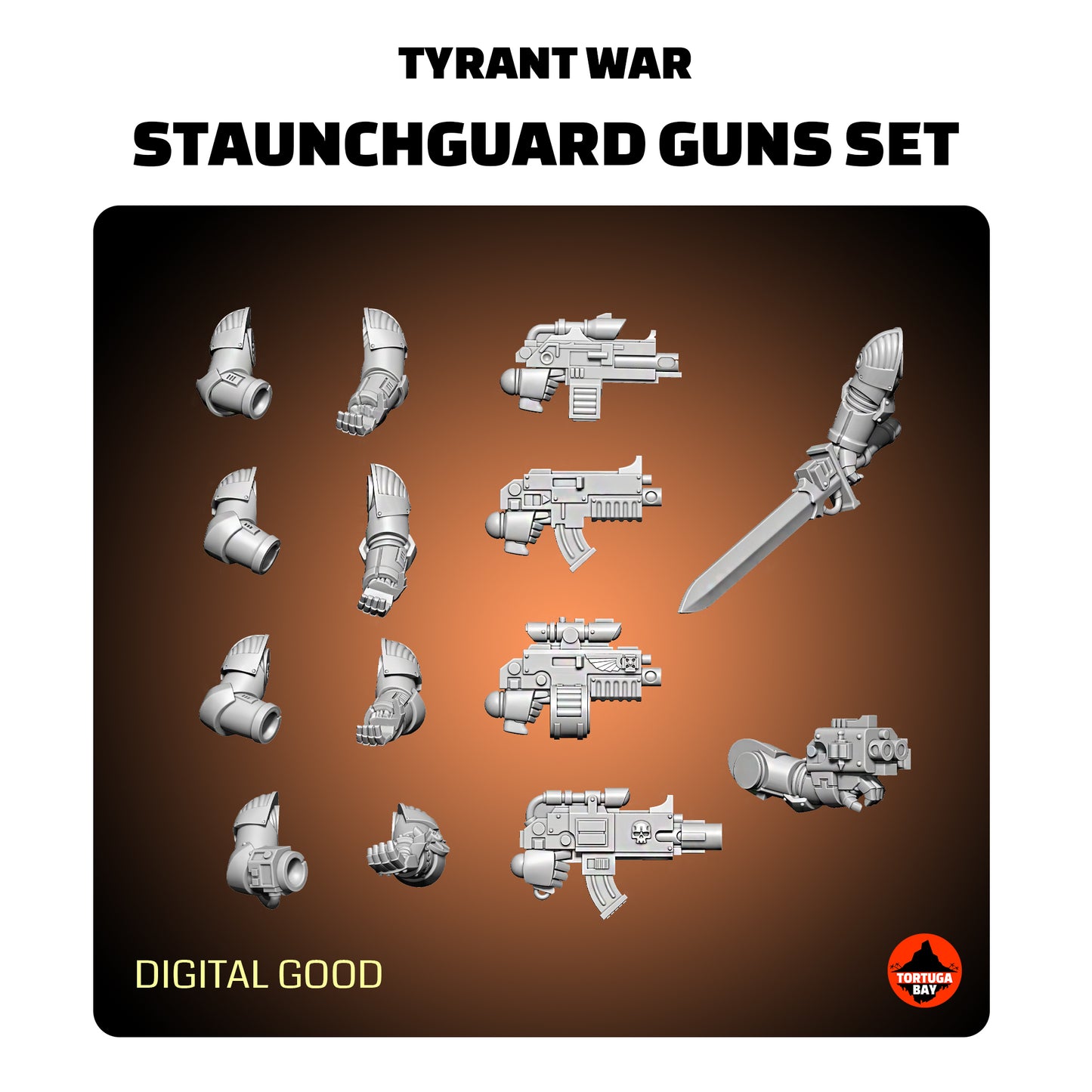 M7 Staunchguard Veteran Weapons | Galaxy Marines Bits (10) - MKVII Battle Brothers - Tortugabay - 3D Printed Mini Marines