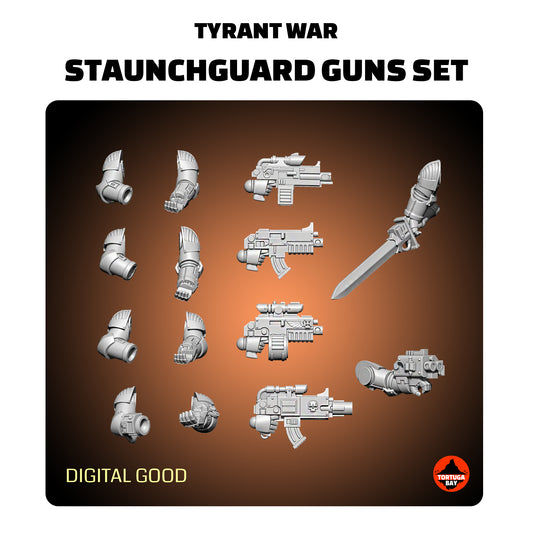 M7 Staunchguard Veteran Weapons | Galaxy Marines Bits (10) - MKVII Battle Brothers - Tortugabay - 3D Printed Mini Marines