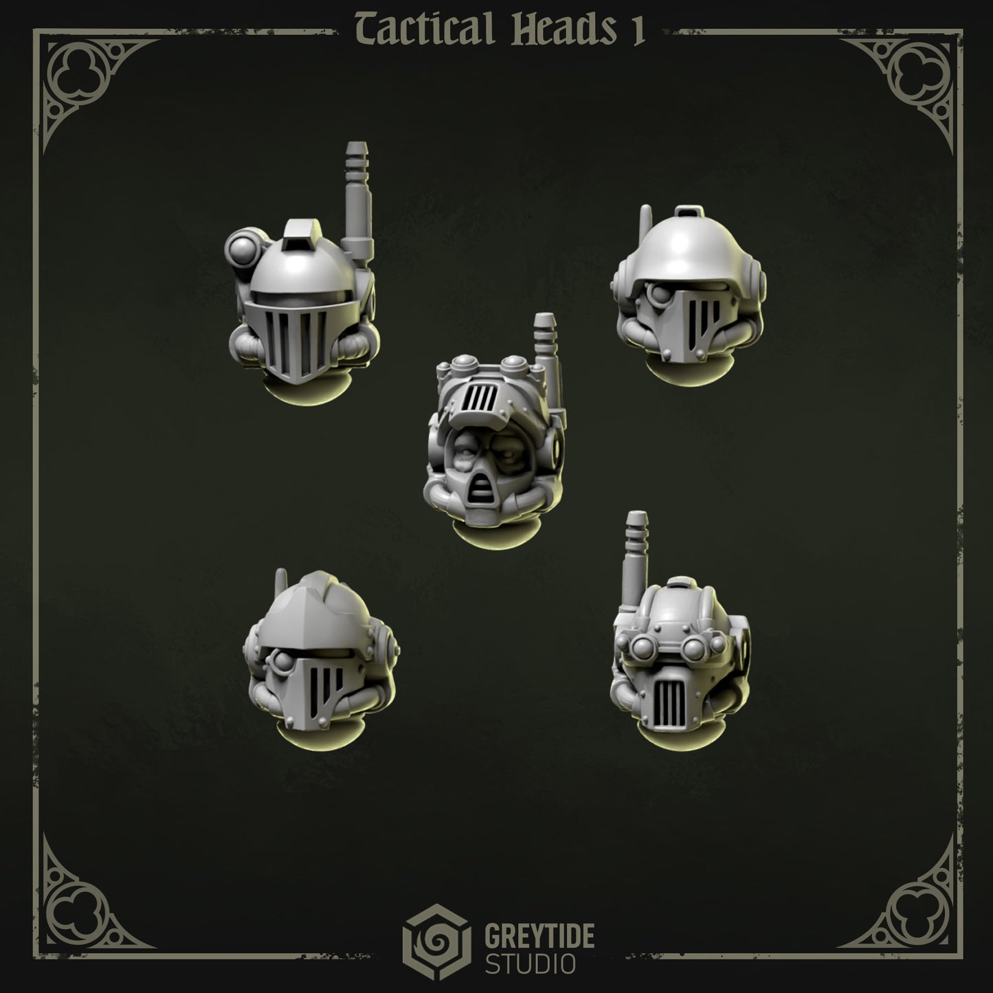 Tactical Heads 1 Eternal Pilgrims | (5) - Battle Brothers - Greytide - Miniatures