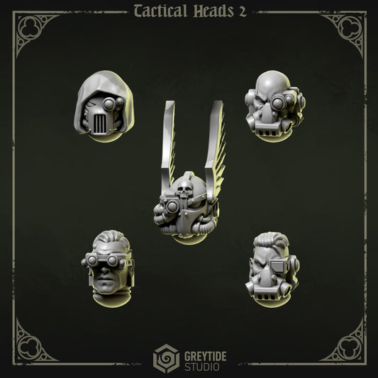 Tactical Heads 2 Eternal Pilgrims | (5) - Battle Brothers - Greytide - Miniatures
