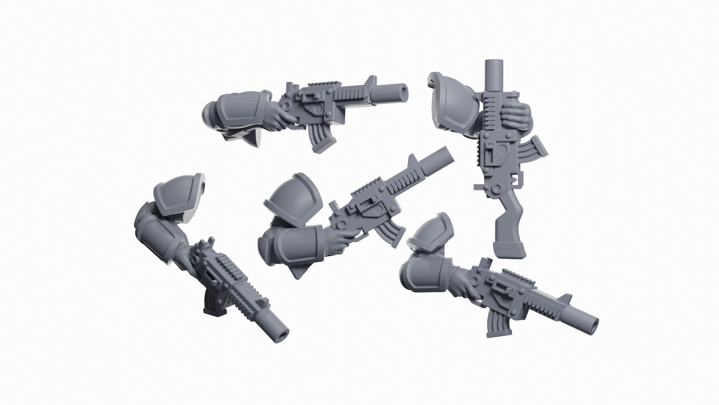 Wolf Trackers Squad | Space Bears (10) - Human Defense Force - Tabletop Time - 3D Printed Mini Marines