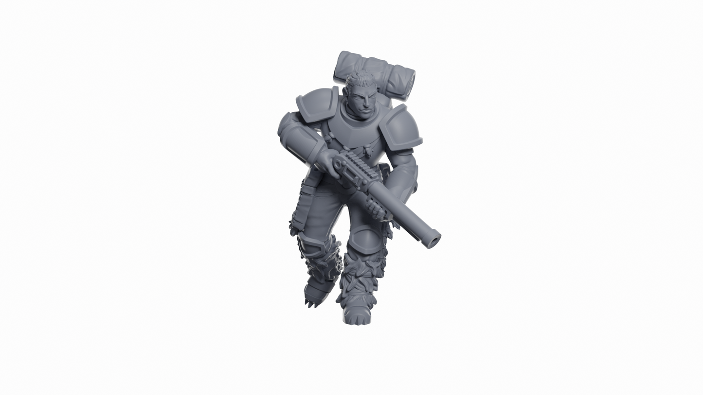 Wolf Trackers Squad | Space Bears (10) - Human Defense Force - Tabletop Time - 3D Printed Mini Marines