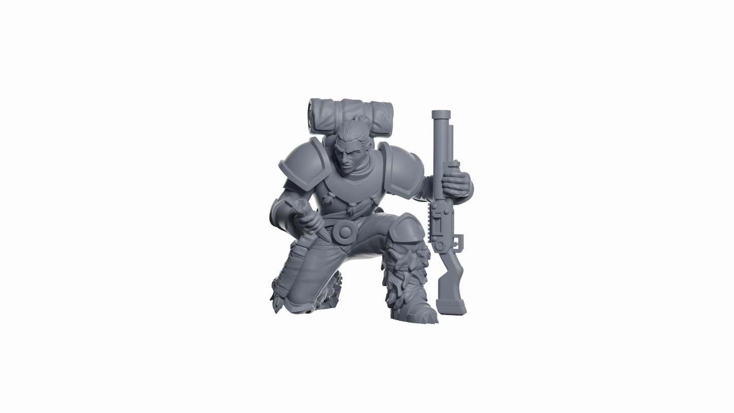 Wolf Trackers Squad | Space Bears (10) - Human Defense Force - Tabletop Time - 3D Printed Mini Marines