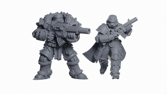 Wolf Trackers Squad | Space Bears (10) - Human Defense Force - Tabletop Time - 3D Printed Mini Marines