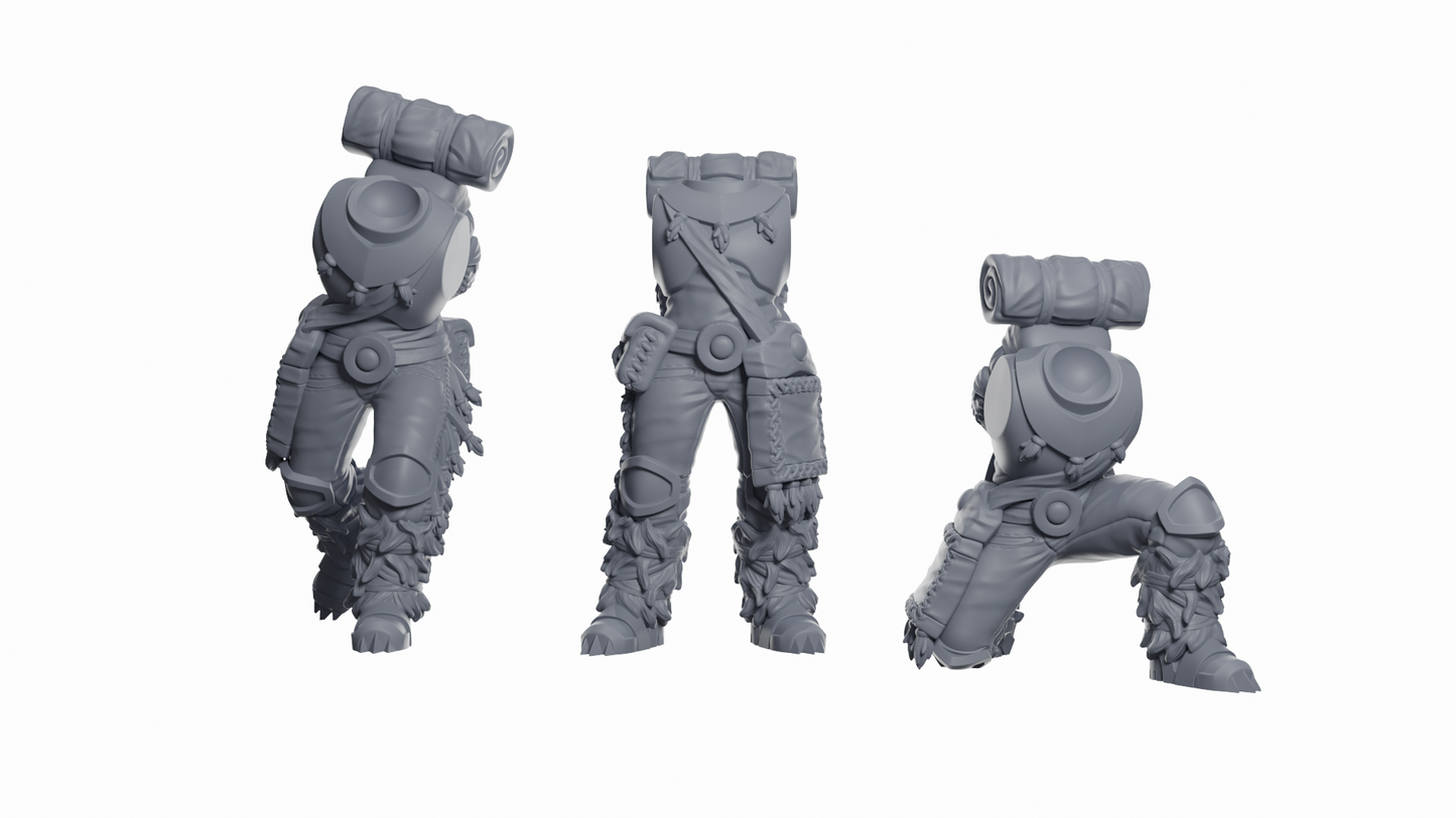 Wolf Trackers Squad | Space Bears (10) - Human Defense Force - Tabletop Time - 3D Printed Mini Marines