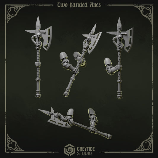Two Handed Axes Eternal Pilgrims | (5) - Battle Brothers - Greytide - Miniatures