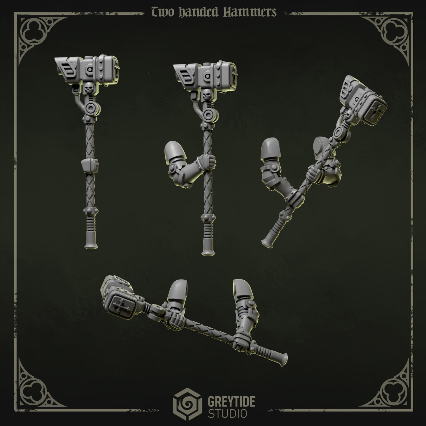 Two Handed Hammers Eternal Pilgrims | (4) - Battle Brothers - Greytide - Miniatures