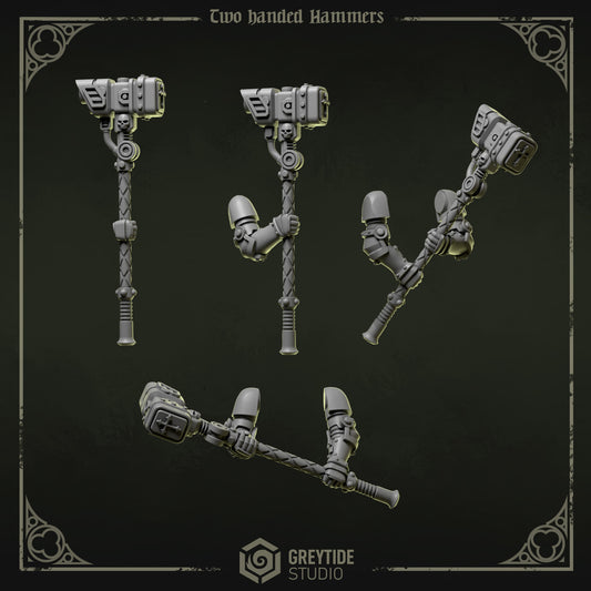 Two Handed Hammers Eternal Pilgrims | (4) - Battle Brothers - Greytide - Miniatures
