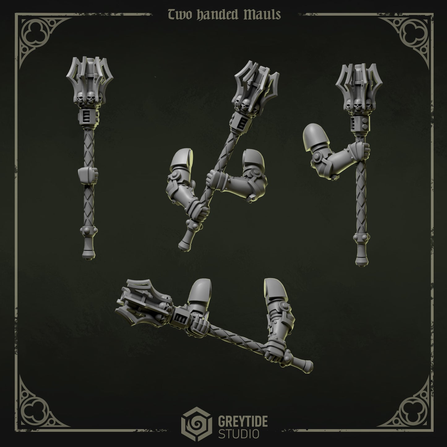 Two Handed Mauls Eternal Pilgrims | (5) - Battle Brothers - Greytide - Miniatures