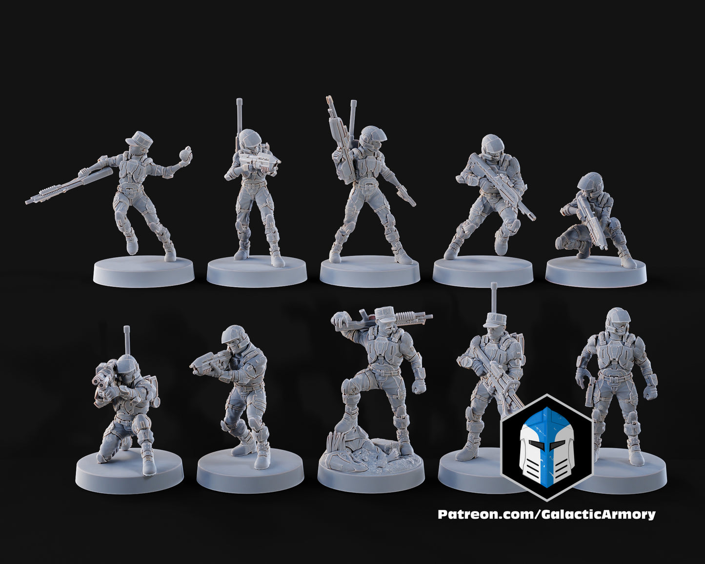 Marine Troopers (10) - UNSC - Ringworld - Galactic Armory