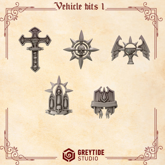 Vehicle Bits Decorations Crimson Lords | (Pack) - Battle Brothers - Greytide - Miniatures