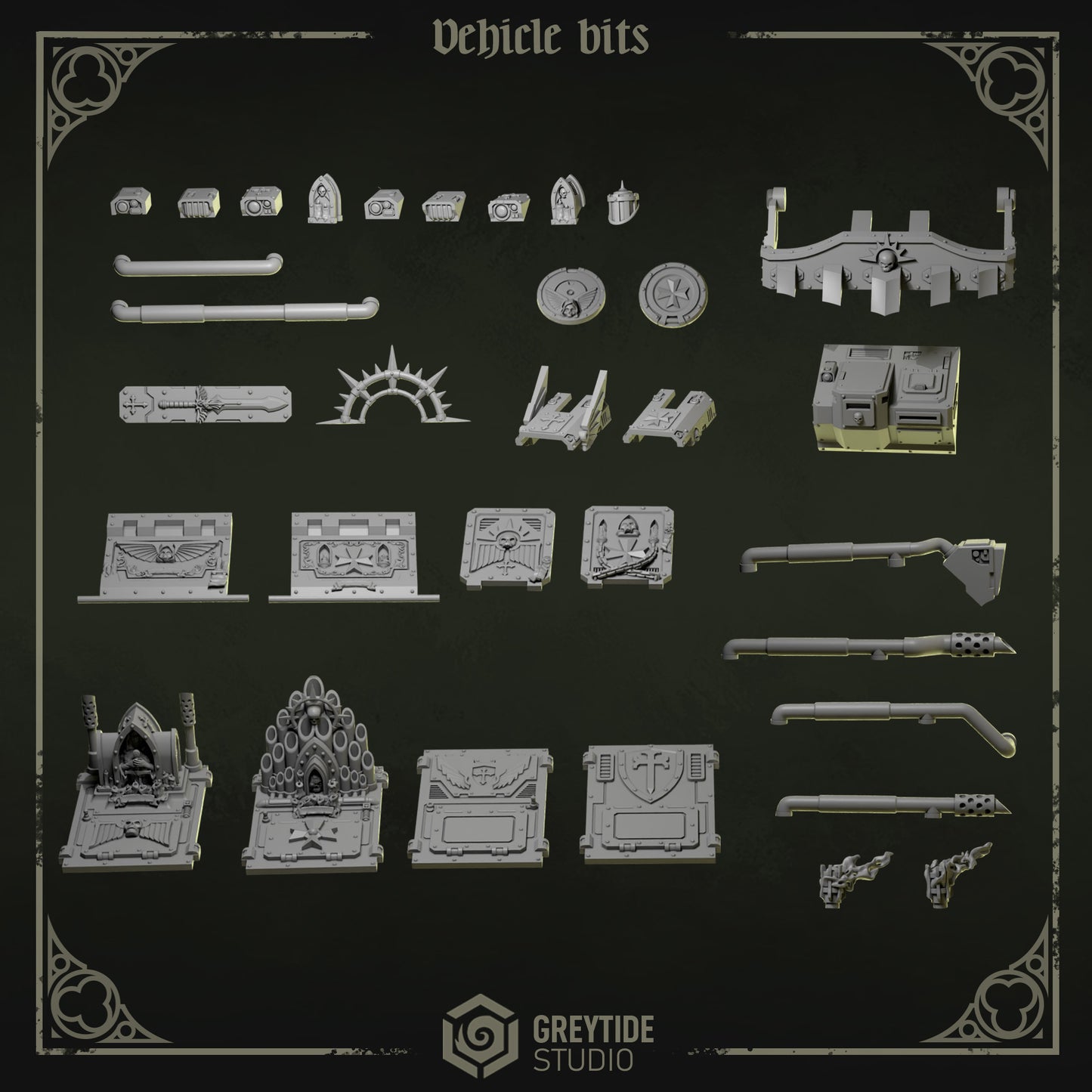 Transport Vehicle Bits Eternal Pilgrims/Crusaders | (1) Battle Brothers - Greytide - Miniatures