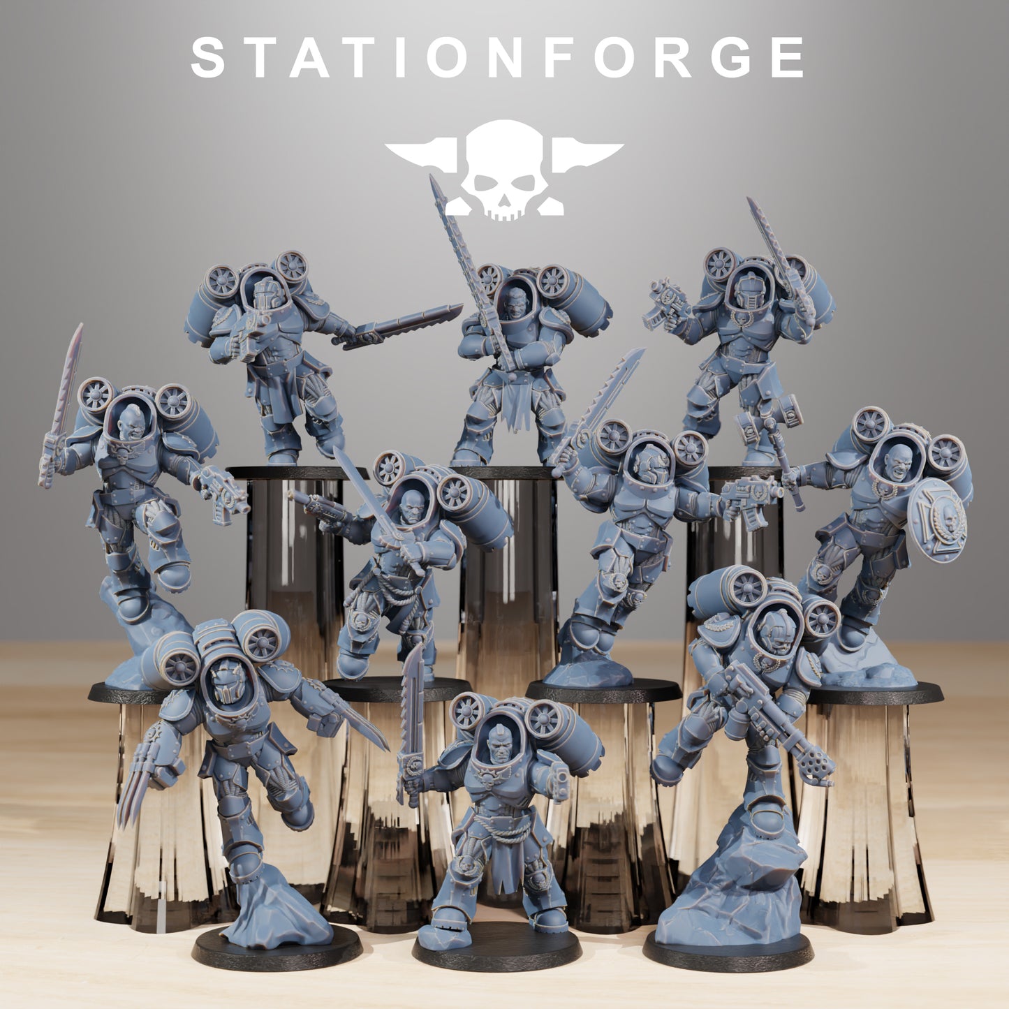 Socratis Deviators | Socratis Knights (10) - MKX Prime Brothers - Stationforge - 3d Printed Mini Marines