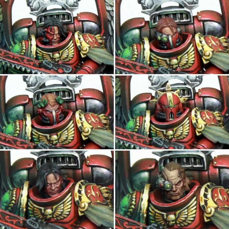 Heads 2 Crimson Lords | (5) - Battle Brothers - Greytide - Miniatures