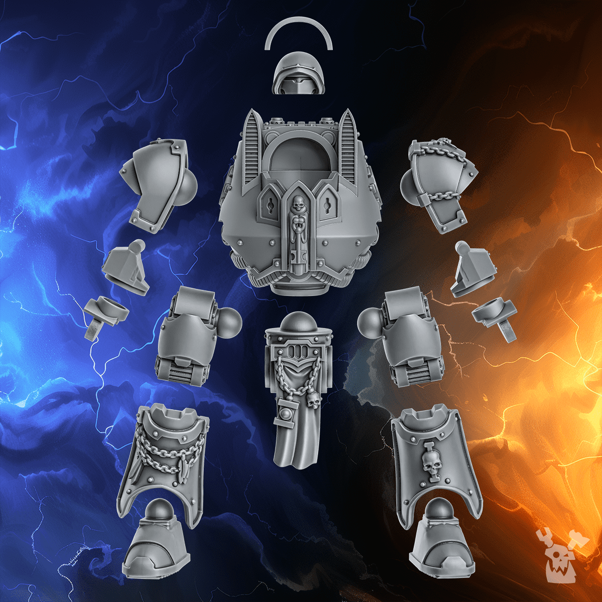 Knight Triarius Dreadmech | Black Lions Kit (1) - Battle Brothers - DakkaDakka - 3d Printed Mini Marines