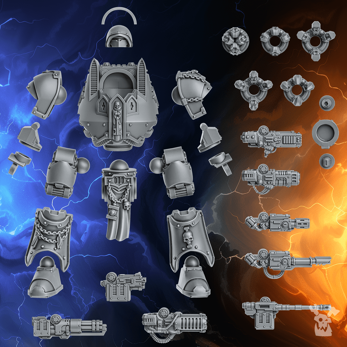 Knight Triarius Dreadmech | Black Lions Kit (1) - Battle Brothers - DakkaDakka - 3d Printed Mini Marines